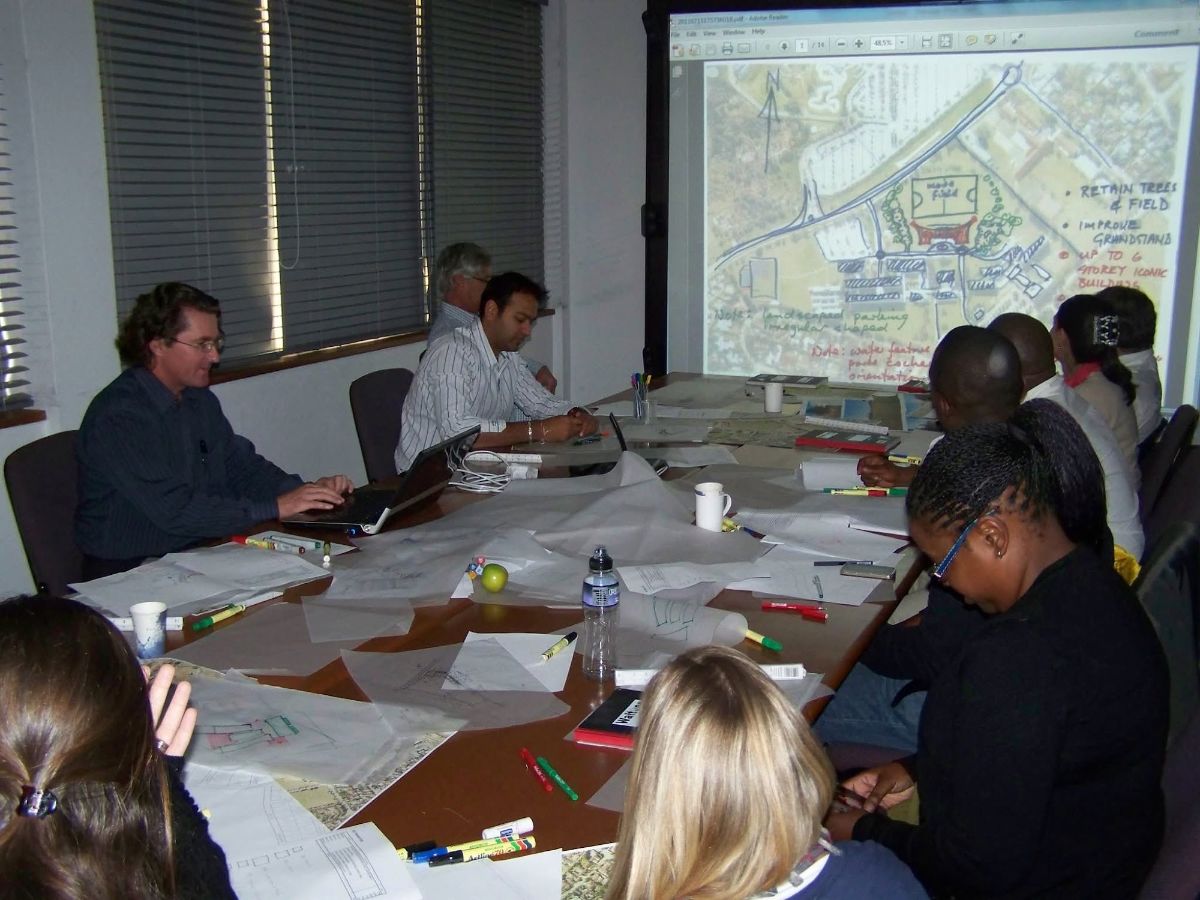 Round the table with the plans